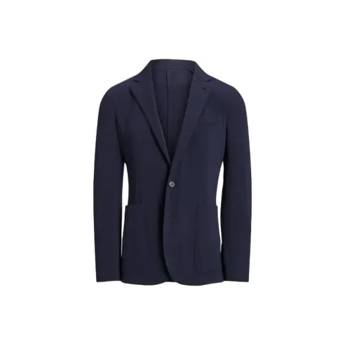 Ralph Lauren Purple Label KENT Ручная работа Шерсть Пике Спортивный Пальто Бизнес Костюм Мужской Синий