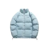 Светло-синий хлопковый пуховик