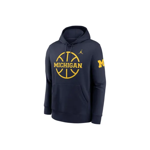 Jordan Michigan Wolverines FW24 COLLEGE Толстовка Мужская Морской Синий