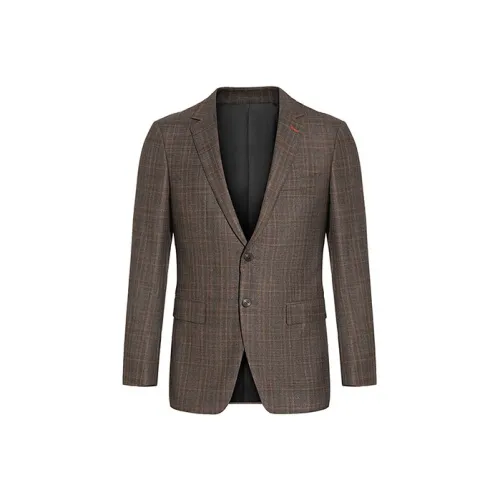 LIU·JO UOMO Кофейный Клетчатый Мужской Деловой Костюм