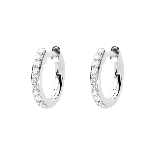 Redline Белый Золото Серьги с Бриллиантами Женские Серебро