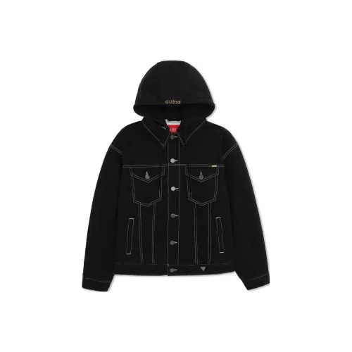 GUESS Denim Jacket Unisex Black GUESS Деним Куртка Унисекс Черный