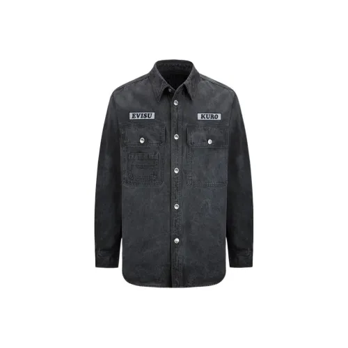 EVISU Denim Jacket Men's Dark Gray