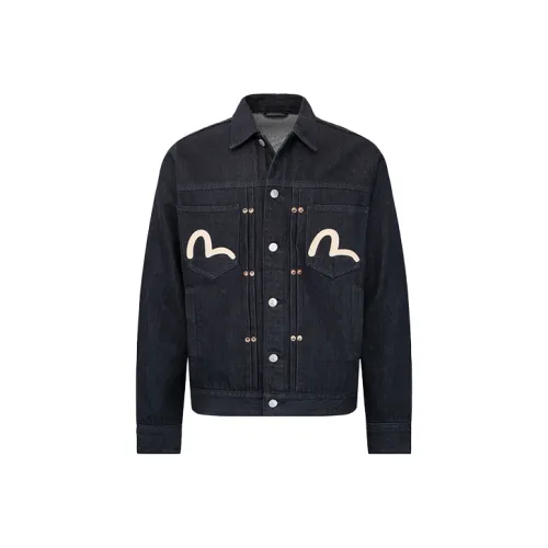 EVISU Джинсовый синий Мужской Джинсовые куртки