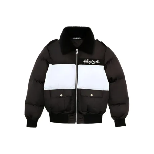 PALM ANGELS Черный мужской пуховик