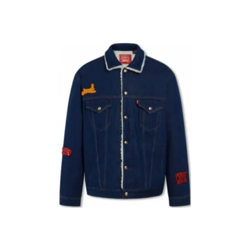 Levis Синие Унисекс Джинсовые Куртки