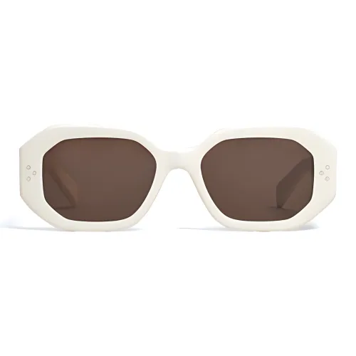 CELINE Ацетат Нерегулярная форма Солнцезащитные очки Женские Белые