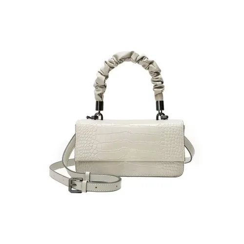 ALOENEY Сумка через плечо из коровьей кожи сумка для женщин кремовый черный