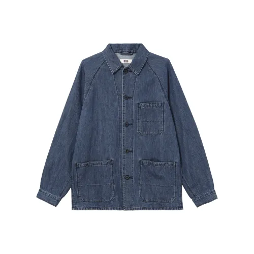 UNIQLO Denim Jacket Unisex Blue UNIQLO Деним Куртка Унисекс Синий