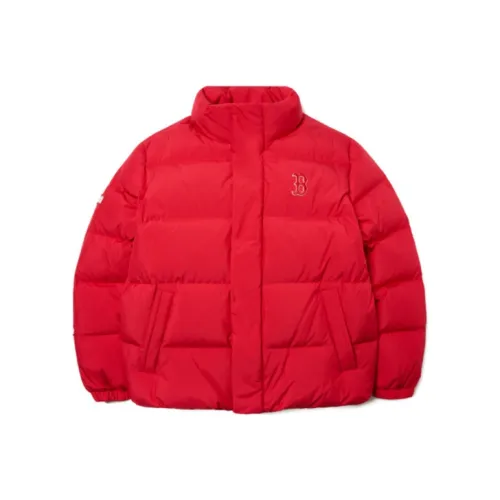 MLB Down Куртка Зимняя Укороченная Унисекс Красная