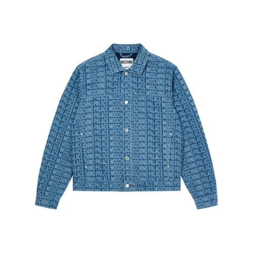 MOSCHINO Blue Men's Denim Jackets MOSCHINO Синий Мужские Джинсовые Куртки