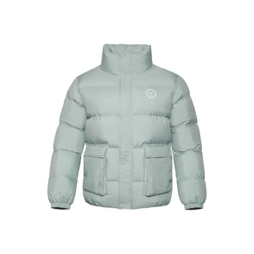 LINING Хлопковый пуховик Мужской Водяной серый Зеленый