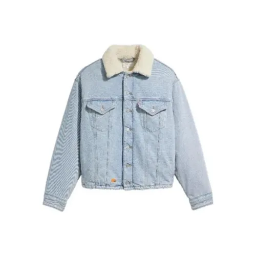 Levi's Levis X ERL Co Branded Series Denim Jacket Unisex Light Blue