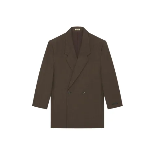 Fear Of God SS24 Eighth SEASON COLLECTION Шерсть Холст Двойной Брейстед Блейзер Бизнес Костюм Мужской Мокко Мокко