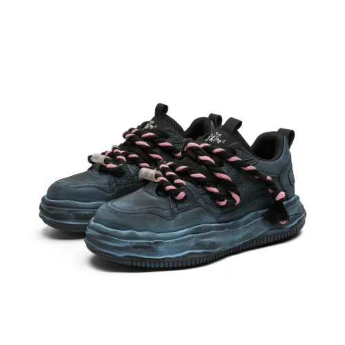 KUNGFUDEER Низкий топ Повседневная обувь Унисекс Винтажный синий