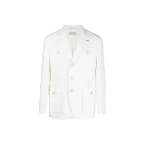 BRUNELLO CUCINELLI SS23 Бизнес-костюм Пальто Мужской Белый