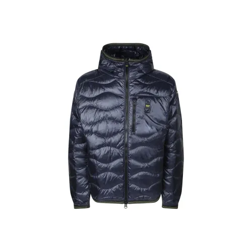 Blauer Волнистый Синий Мужские Куртки