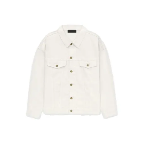 Fear of God ESSENTIALS Танец Облаков Белый/Белый Танец Облаков Мужские Джинсовые Куртки