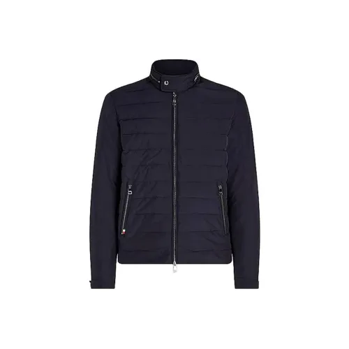 Tommy Hilfiger Zip Thru Racer Куртка Куртки Пальто Мужской Морской Синий