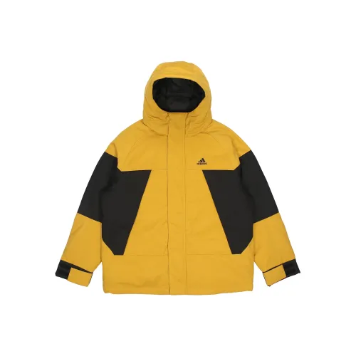 Adidas Желтая унисекс пуховая куртка