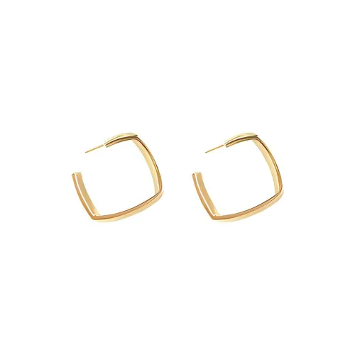 AWD Сплав Серьги Золотой Тон Квадратные Серьги Женские