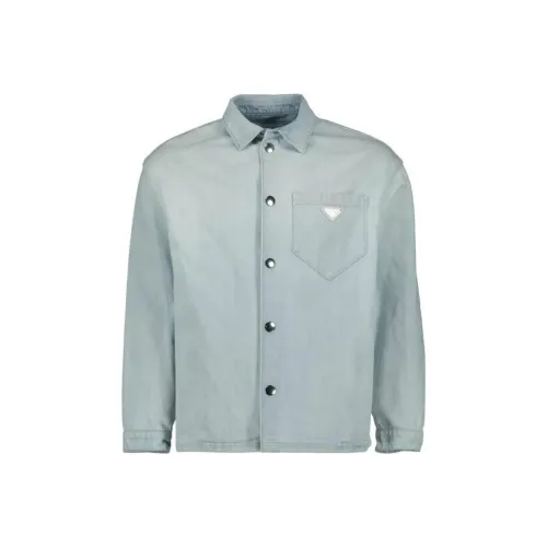 PRADA Светло-синие мужские джинсовые куртки