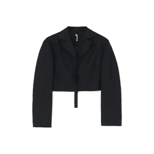 Yohji Yamamoto Ground Y SS24 Куртки и Пальто Унисекс Черный