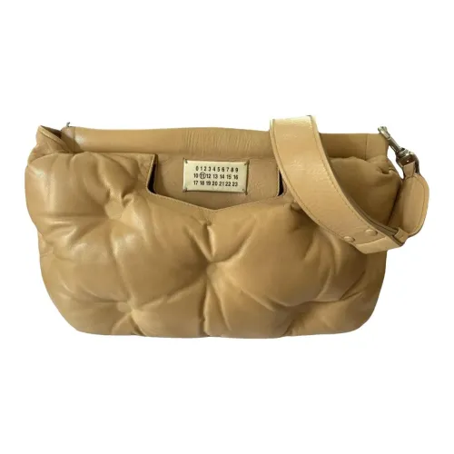 Maison Margiela Glam Slam Овчина Сумка через плечо Сумка на плечо Стандартная Женская Имбирно-желтая