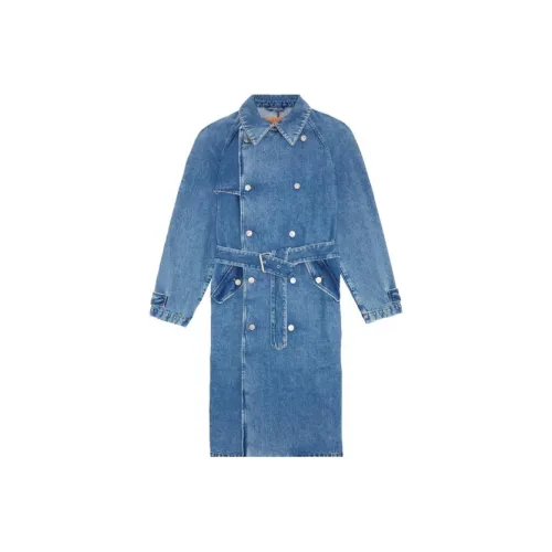 DIESEL Blue Men's Denim Jackets DIESEL Синий Мужской Джинсовые Куртки