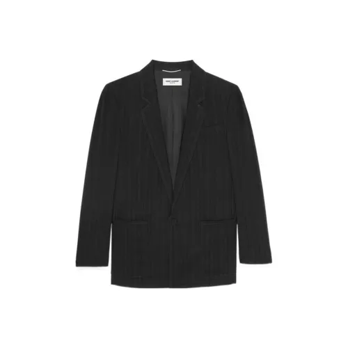 SAINT LAURENT SS22 Бизнес-костюм Куртка Мужская Черная
