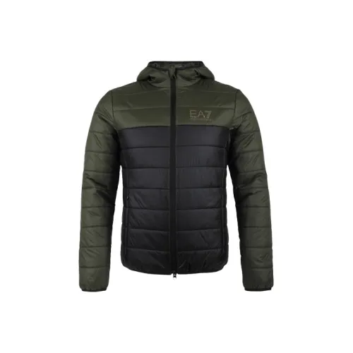 EMPORIO ARMANI EA7 Хлопковый пуховик Мужской Армейский зеленый
