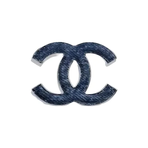 CHANEL Denim Brooches Женские Blue