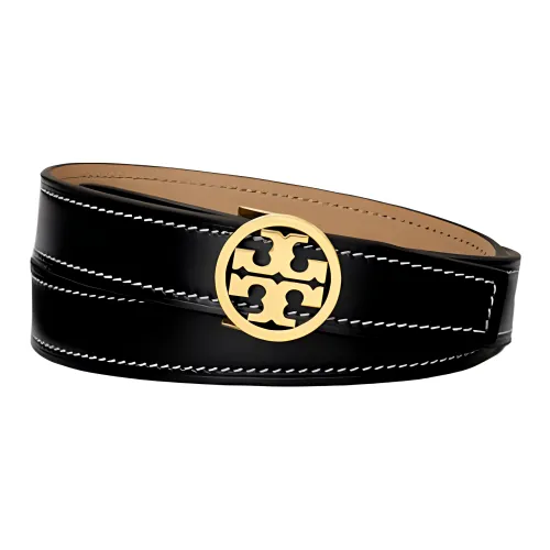 TORY BURCH Логотип Identification Кожаные ремни Женские Черный