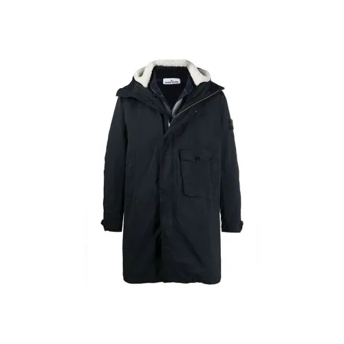 STONE ISLAND FW21 Хлопковый пуховик Мужской Черный