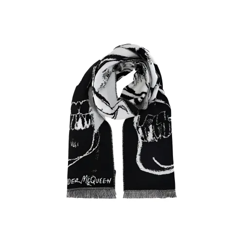 Alexander McQueen Шерсть Вязаные Шарфы Мужской Черный