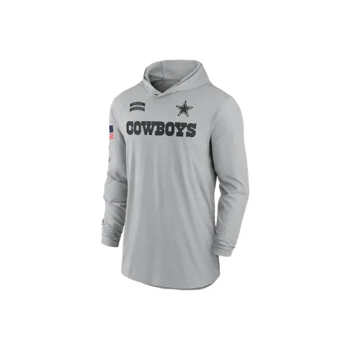 nike Dri FitNFL FW24 Dallas Cowboys Salute To Service Edge Талисман LOCKUP Толстовка Мужской Серый