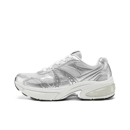 Skechers Shadow Stellar 90 Беговые кроссовки Низкий Топ Серебряный Мужской
