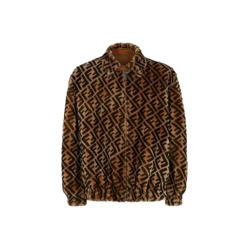 Fendi Темно-коричневые мужские куртки