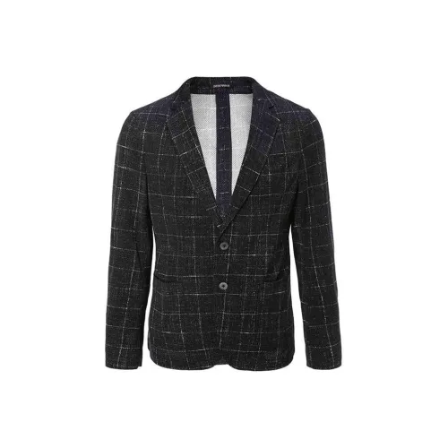 EMPORIO ARMANI Бизнес-костюм Пальто Мужской Черный