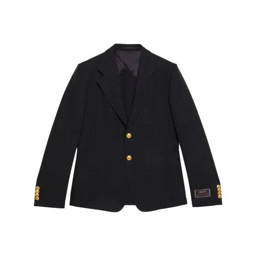 GUCCI SS23 Бизнес-костюм Пальто Мужской Темно-синий