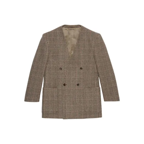 GUCCI Love Parade Collection Dsm Exclusive Бизнес-костюм Пальто Мужской Коричневый