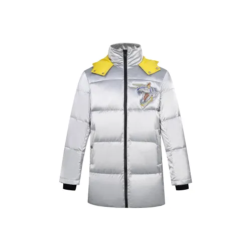 BOINIGAN VANITA Мультяшный С капюшоном Пуховик Мужской Серебряный