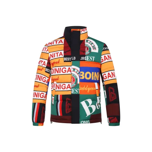 BOINIGAN VANITA Буква Multicolor Воротник-стойка Пуховик Мужской С принтом Зеленый