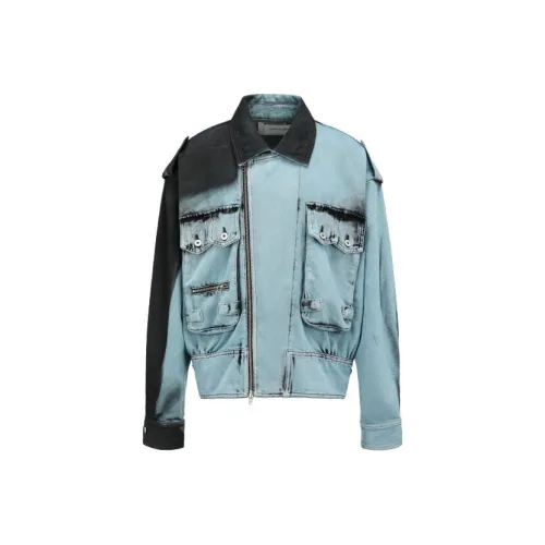 Feng Chen Wang Feng Chen Wang SS23 Черные Мужские Джинсовые Куртки