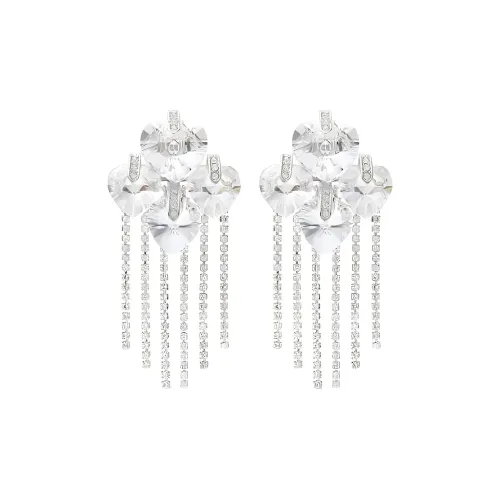 Jimmy Choo Кристальные серьги унисекс серебряный