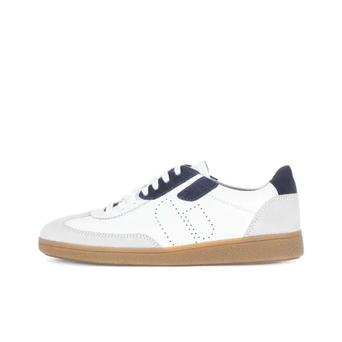 Gabor Slip-Resistant Abrasion-Resistant Low-Top Skateboard Shoes Men's White Blue