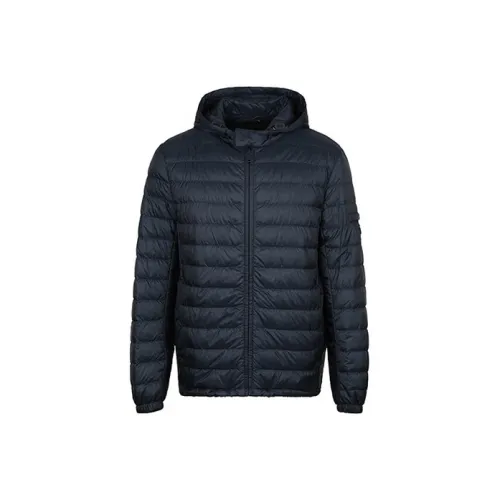 PRADA Темно-синий Мужской Пуховик