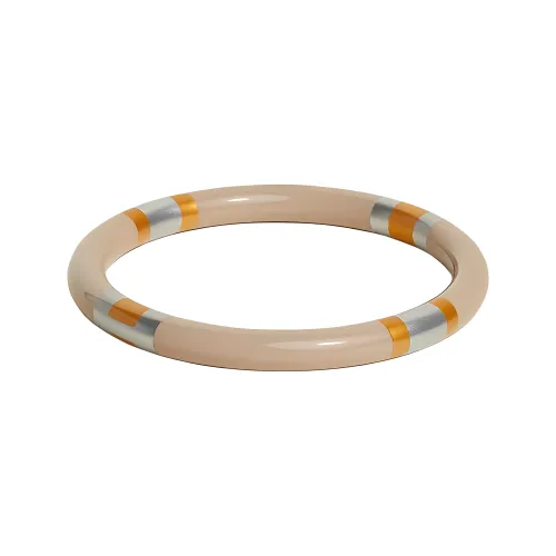 HERMES Лакокрасленное дерево HORNS Браслеты Женские Бежевый