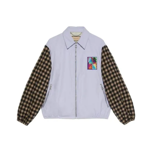 GUCCI SS23 Куртки и Пальто Мужской Светло-Синий