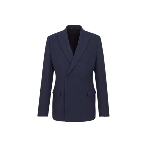 DIOR SS24 Бизнес Костюм Пальто Мужской Синий